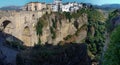 Beautiful view of the cityscape of Ronda, Spain, with its historical hilltop buildings