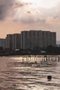 Beautiful view of Clan Jetties Of Penang George Malaysia Royalty Free Stock Photo