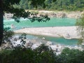 Beautiful view of the clear Ganga river in Rishikesh Royalty Free Stock Photo