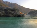 Beautiful view of the clear Ganga river in Rishikesh Royalty Free Stock Photo