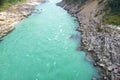 Beautiful view of the clear Ganga river in Rishikesh Royalty Free Stock Photo