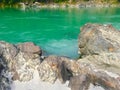 Beautiful view of the clear Ganga river in Rishikesh Royalty Free Stock Photo