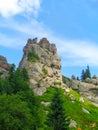 Beautiful view of the cliffs of the Carpathian mountains. Royalty Free Stock Photo