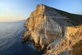 Beautiful view of the cliffs on the island of Zakynthos, Greece