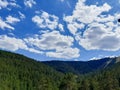 beautiful view of the clouds above the mountains on Zlatibor Royalty Free Stock Photo