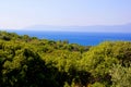 Beautiful view of the coast of the sea in agean Royalty Free Stock Photo