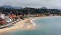 View of coastal Ribadesella in Asturias, Spain, on the Cantabrian sea.