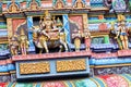 Beautiful view of colorful gopura in the Hindu Kapaleeshwarar Te Royalty Free Stock Photo