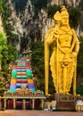 Colorful stairs of Batu caves. Malaysia Royalty Free Stock Photo