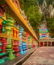 Colorful stairs of Batu caves. Malaysia Royalty Free Stock Photo