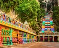 Colorful stairs of Batu caves. Malaysia