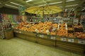 Beautiful view of coloroful fruits and vegetables in market shop. Healthy eating concept. Royalty Free Stock Photo