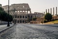 Beautiful view of Colosseum at sunrise, Rome, Italy Royalty Free Stock Photo