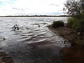 The beautiful view of the confluence of two rivers.