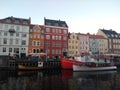 Beautiful view Copenhagen city canals Denmark
