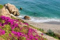 Beautiful view on Costa del Sol coast, Nerja Spain Royalty Free Stock Photo