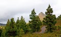 Beautiful view of the countryside around El Roque Imoque mountain with Canary pine trees in Ifonche,Tenerife,Canary Islands,Spain Royalty Free Stock Photo