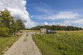 Beautiful view countryside public parking for cars.