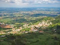 View over the countryside from Serra de Montejunto Mountain in Portugal Royalty Free Stock Photo