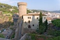 Tossa de Mar, Catalonia, Spain, August 2018. View of the fortress and the historical museum on the coast.