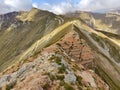 Beautiful view of the crest of Monte Sibilla in the national park of Monti Sibillini