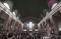 Beautiful view of crowd in Grand Central Terminal in New York City during the holiday season Royalty Free Stock Photo