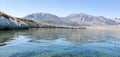 Beautiful views of Crowley lake from the boat in mono county California Royalty Free Stock Photo