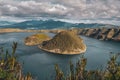 Beautiful view of Cuicocha Lake, Ecuador.