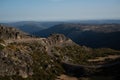Beautiful view of a curvy mountain road, Serra de Estrele, Portugal