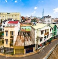 Beautiful view of Dalat, Vietnam. Panoramic cityscape of Da Lat city, little Paris of Vietnam