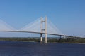 Beautiful view of the Dames Point Bridge over St. Johns River in Jacksonville, Florida