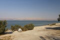 Beautiful view on the Dead sea beach Royalty Free Stock Photo