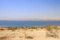 Beautiful view on the Dead sea beach Royalty Free Stock Photo