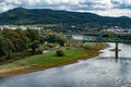 Beautiful view of decin city from pastyrska stena rock