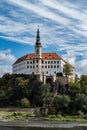 Beautiful view of decin city from pastyrska stena rock