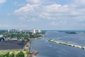 Beautiful view of the Dnipro River. Vytachiv, Ukraine