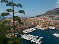 Beautiful view of docked boats on harbor in Monaco, France
