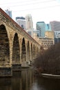 Arch bridge in Minneapolis Royalty Free Stock Photo