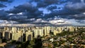 Beautiful view of a dramatic dark stormy sky. Royalty Free Stock Photo