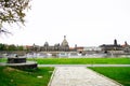Beautiful view of Dresden castle from the banks of the Elbe in Dresden, Germany Royalty Free Stock Photo