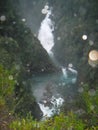 Beautiful view with drops of Chichin Waterfall in San Martin de los Andes