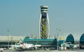 Beautiful view of the Dubai International Airport DXB Royalty Free Stock Photo