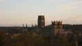 Beautiful view of Durham Cathedral at sunset. England, United Kingdom. Royalty Free Stock Photo