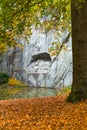 Beautiful view of Dying Lion Monument of Lucerne Royalty Free Stock Photo