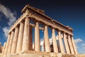 Beautiful view of the eastern side of the Parthenon Royalty Free Stock Photo