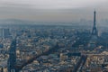 Beautiful view of Eiffel tower in Paris, France. Famous touristic places in Europe. European city travel concept Royalty Free Stock Photo