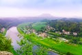 Beautiful view of Elbe river next to Bastei Royalty Free Stock Photo