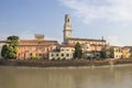 Beautiful view of the embankment of the Adige river in Verona, Italy Royalty Free Stock Photo