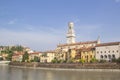 Beautiful view of the embankment of the Adige river in Verona, Italy Royalty Free Stock Photo