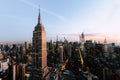 Beautiful view of the Empire States and skyscrapers in New York City, United States